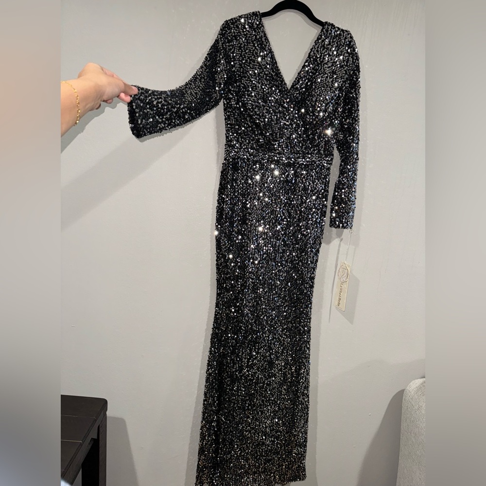 Black Dress With Silver Sequence - image 1